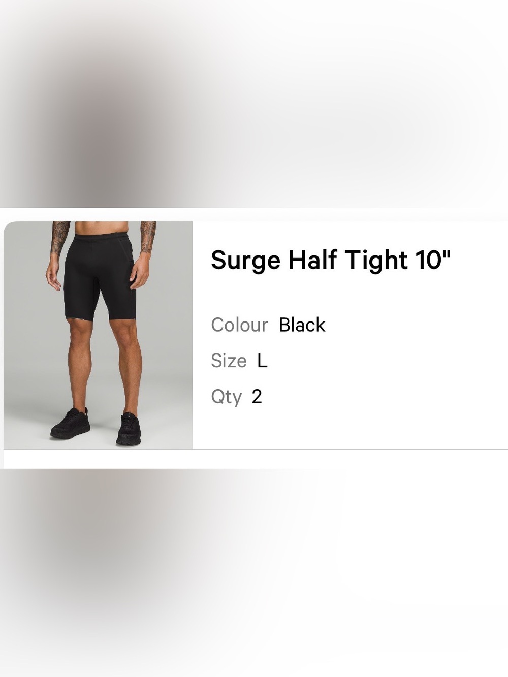 Lululemon Surge Half Tight 10" Men's Black